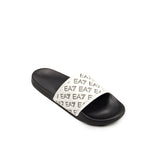 Ciabatte logo allover pvc bianco/nero