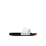 Ciabatta fascia logo pvc nero/bianco