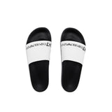 Ciabatta fascia logo pvc nero/bianco