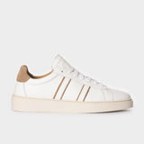 Sneakers in vitello e camoscio bianco/beige