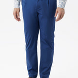 Pantalone tasche america travel in tessuto idrorepellente bluette