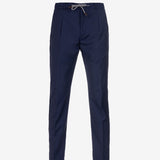 Pantalone Amalfi in lana vergine bluette
