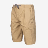 Bermuda cargo in cotone ecrù