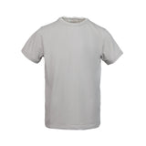T-shirt in cotone con bordino a contrasto grigio