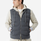Gilet Green Vest con imbottitura in Cashball grigio scuro