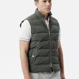 Gilet Green Vest con imbottitura in Cashball verde militare