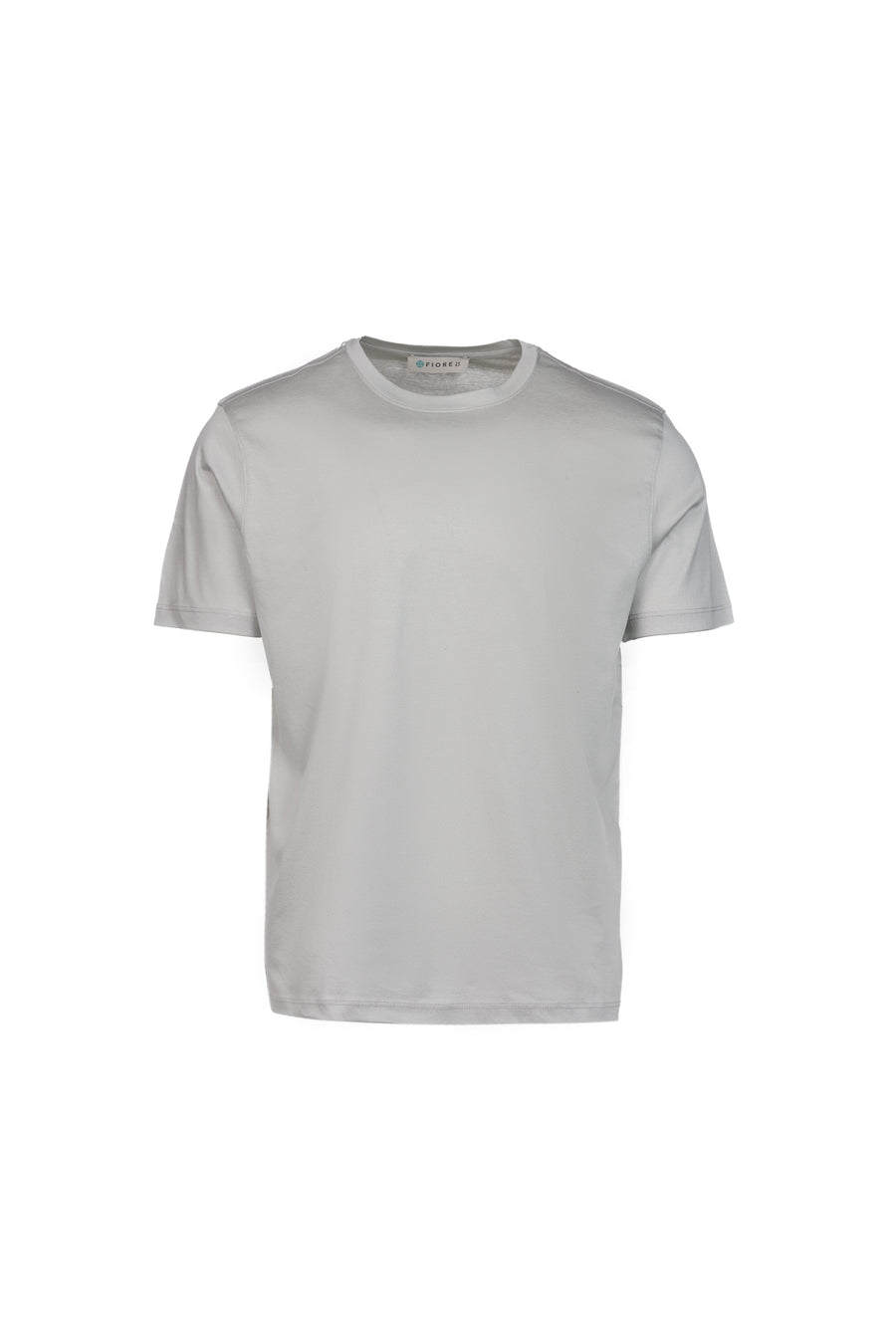 T-shirt in cotone pima grigio chiaro