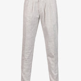 Pantalone Milano in cotone pied de poule grigio chiaro