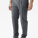 Pantalone Cargo in lana vergine grigio medio
