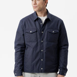Overshirt in cotone techno blu