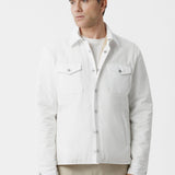 Overshirt in cotone techno bianco