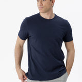 T-shirt in cotone elasticizzato blu