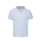 Polo in cotone elasticizzato celeste