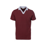 Polo in cotone elasticizzato bordeaux