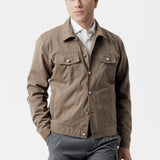 Giacca Portofino in lana vergine tabacco