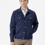 Giacca Portofino in lana vergine bluette