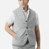 Gilet Reversibile con Imbottitura Ultralight grigio chiaro
