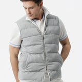Gilet Reversibile con Imbottitura Cashpad grigio/bianco