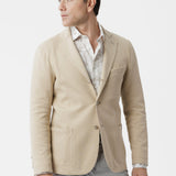 Giacca Taormina decostruita monopetto taglio vivo beige