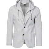 Giacca Trapani con cappuccio e zip in cotone grigio