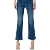 Jeans bootcut cropped in denim scuro