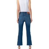 Jeans bootcut cropped in denim scuro