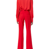 Pantalone chino a zampa rosso
