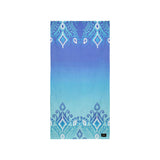 Telo mare microfibra reversibile fantasia azzurro/viola