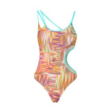 Monokini fantasia geometrica multicolor