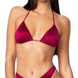 Triangolo satinato bordeaux