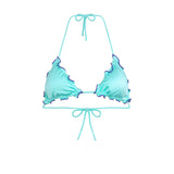 Triangolo arricciato acqua marina