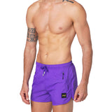 Short beach filmant viola fluo