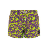 Short beach shorty fantasia palme lime verde/viola