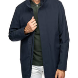 Trench sperica tessuto tecno stretch blu
