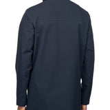 Trench sperica tessuto tecno stretch blu