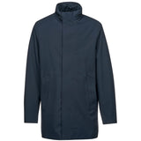 Trench sperica tessuto tecno stretch blu