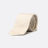 Cravatta in seta e cotone avorio