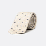 Cravatta in seta e cotone con microfantasia floreale vorio