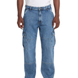 Jeans cargo G17 denim medio