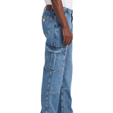 Jeans cargo G17 denim medio
