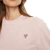 T-shirt manica corta mini logo triangolo rosa