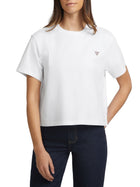 T-shirt manica corta mini logo triangolo bianco