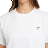 T-shirt manica corta mini logo triangolo bianco