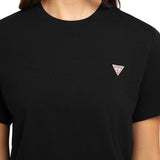 T-shirt manica corta mini logo triangolo nero