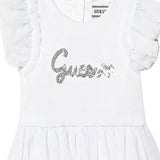 Completo 2 pz neonata abito cerimonia in tulle con panties bianco