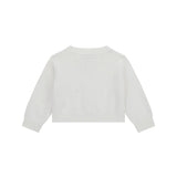 Cardigan neonata con bottoni cerimonia bianco
