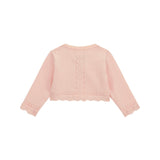Cardigan neonata con bottoni cerimonia rosa