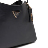 Borsa a spalla Sora coal logo nero