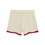 Shorts lavorato panna