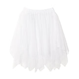 Minigonna mesh in tulle bianco